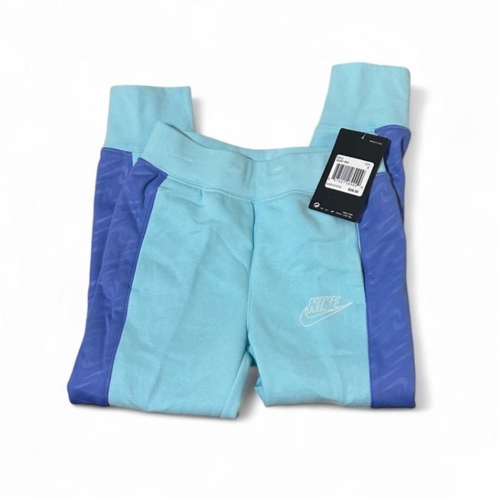 Nike Kids Aqua and Royal Blue Joggers- Girls Size 6 - Picture 3 of 5